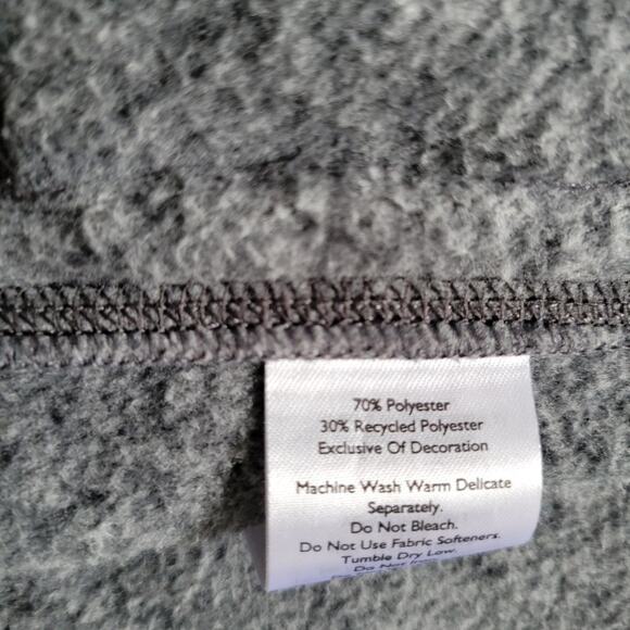 Eddie Bauer Full Zip Fleece Mock Neck Dark Gray Sweater Men Sz L - Picture 7 of 7